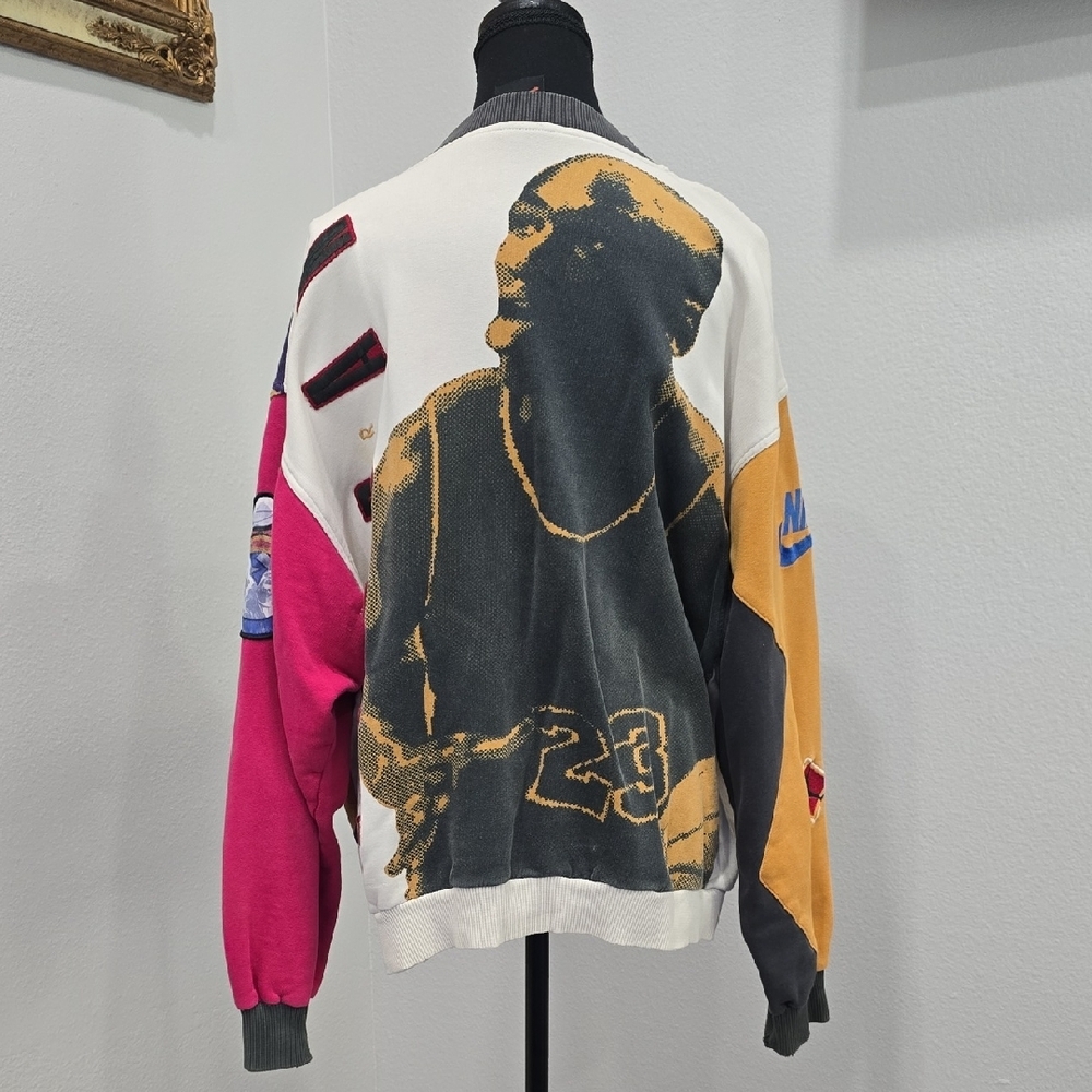 Vintage Nike Air Jordan VII 1992 All Over Print Sweatshirt L Jumpman 23 - Picture 8 of 17